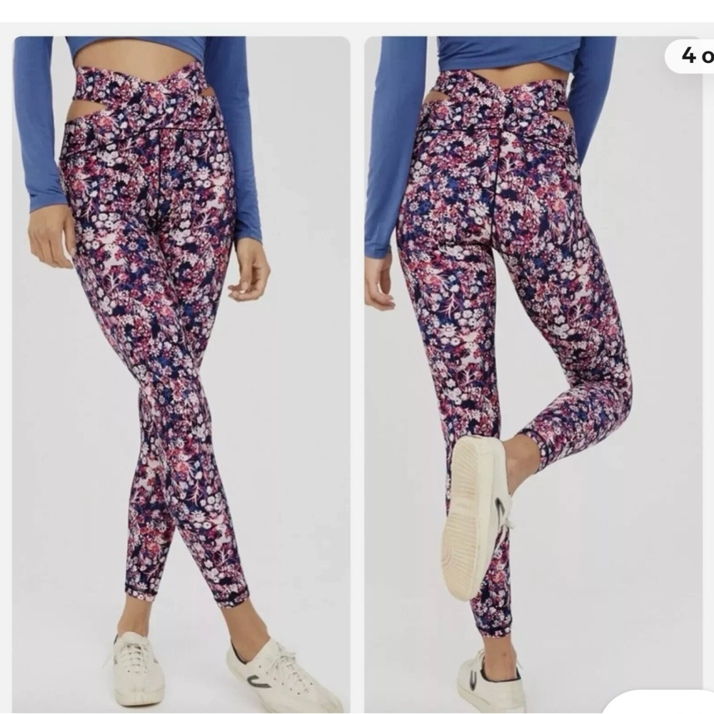 Aerie Real Me High Waisted Crossover 7/8 Leggings. Medium.